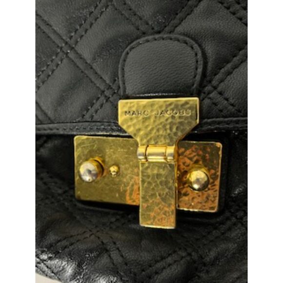 Black Italian Leather Marc Jacobs quilted leather vintage women's purse - Picture 6 of 8